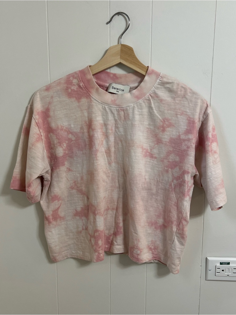BERENICE Paris Boxy Cropped Tie Dye Pink Short Sleeve Tee 12EVEN2FTS Boho S